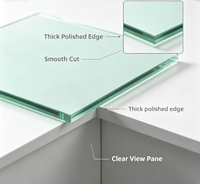 Plaque de verre trempé transparent 8 mm, sur mesure, pour escalier industriel extérieur, mur rideau, panneau de bâtiment, fenêtre, balustrade de table