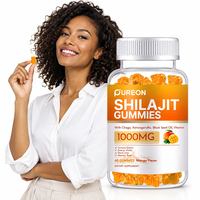 Gummies de Shilajit 1000mg Sans Sucre, Supplément Pur de Shilajit de l'Himalaya pour Hommes et Femmes - Riche en Plus de 85 Oligo-éléments et Acide Fulvique