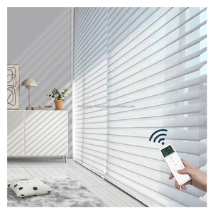 Manufacturer Wholesale Shangri-la <strong>Blinds</strong> High Quality New Style Smart Electric Triple Shade Blackout <strong>Horizontal</strong> Built-in Fabric - Product Image 4