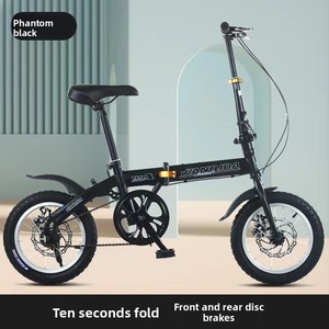 Nouveau vélo pliant mini 12 pouces 14 pouces, petit cadre rigide en acier au carbone, freins à <span class=keywords><strong>double</strong></span> disque, portable, ultra léger pour hommes et femmes - Product Image 3