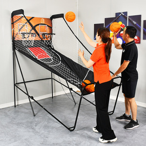 Machine de tir au <span class=keywords><strong>basket</strong></span> électronique double pour intérieur, avec système de notation automatique et pliable - Product Image 2