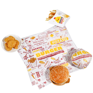 Papel de embalaje de alimentos Papel absorbente de aceite a prueba de grasa para hornear Patatas fritas Hamburguesas - Product Image 6