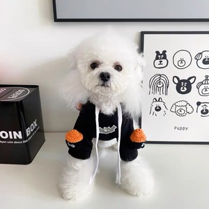 Sweat à capuche noir pour chien et chat, doublé en polaire, vêtements d'hiver pour petits et moyens chiens, Teddy, Bichon Frise, Schnauzer - Product Image 1
