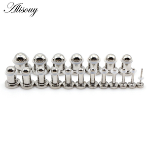 Alisouy 2 Jauges d'<span class=keywords><strong>oreille</strong></span> cylindriques en acier inoxydable 1-10mm Bouchons coniques Tunnel Expander Stretcher Earring Piercing Body Jewelry - Product Image 4