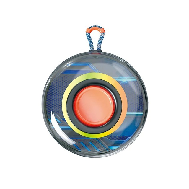 Bluetooth Colorful Transparent Speaker with Diaphragm Outdoor Waterproof RGB Light Handheld Plug Card Small Wireless Speaker