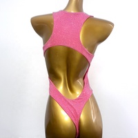 Maillot de bain en tissu spécial, Sexy, taille haute, strass, costume de plage pour femmes, S596