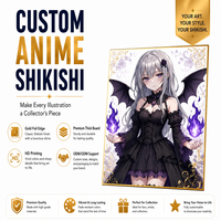 Planche Shikishi Anime Personnalisée, Planche d'Art, Cadeau de Noël, Dorure à Chaud, Holographique, Article de Collection pour Fans, Cadeau, Merchandise