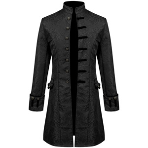 Giacca Lunga Gotica Steampunk da <span class=keywords><strong>Uomo</strong></span> Redingote Vintage Costume Medievale Vittoriano frac da <span class=keywords><strong>Uomo</strong></span> Cappotto Medievale Rinascimentale da Principe /Camicia - Product Image 6