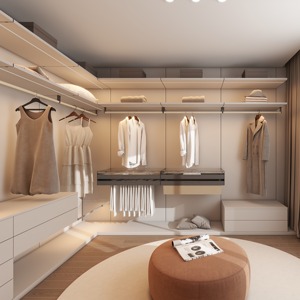 Kingliye Contemporary Design Aluminum Alloy Bedroom <strong>Cupboards</strong> Modern Walk-in Closet Wardrobe Systems <strong>Grey</strong> ISO9001 Certified for - Product Image 2