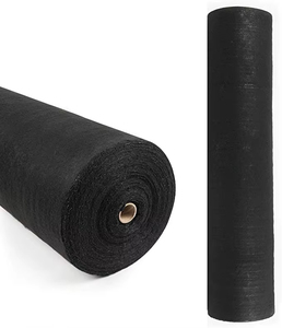 Film plastique agricole anti-mauvaises herbes, couverture de sol et paillis de contrôle des adventices, tapis anti-mauvaises herbes non tissé noir - Product Image 1