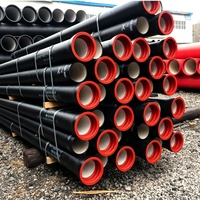 Tuyau en fonte ductile GGG50 anti-corrosion avec revêtement en mortier ciment et époxy bleu, raccord à emboîtement pour l'approvisionnement en eau souterrain dans les déserts