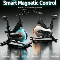Bicicleta de Ejercicio Magnética de Acero Inoxidable con Volante de Inercia de 10 kg, Pantalla LCD, Bicicleta de Spinning Silenciosa para Entrenamiento Cardiovascular en Casa o Gimnasio