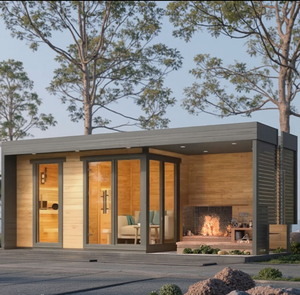 2025 di legno solido puro giardino esterno casa Sauna con funzione vapore umido e vasca da bagno combinata grande stanza Sauna all'aperto - Product Image 1