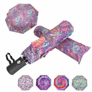 Paraguas Plegable Automático de Tres Pliegues con Recubrimiento UV, Resistente al Viento, con Impresión Digital Personalizada, para la Lluvia, Venta al Por Mayor - Product Image 2