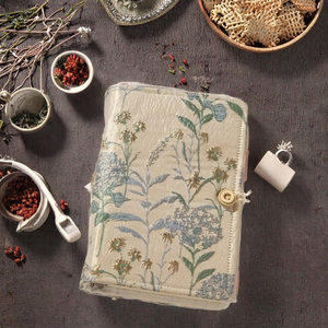 Handmade chủ đề may bìa cứng thêu Loose-Leaf máy tính xách tay có thể tháo rời giấy trắng hoa thiết kế A5 bơm lại kế hoạch - Product Image 3