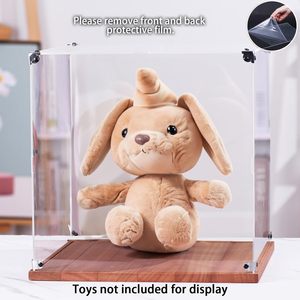 Vitrine personnalisée transparente en acrylique avec base en bois pour figurines d'<span class=keywords><strong>action</strong></span>, jouets de <span class=keywords><strong>rangement</strong></span> et d'organisation à domicile - Product Image 4