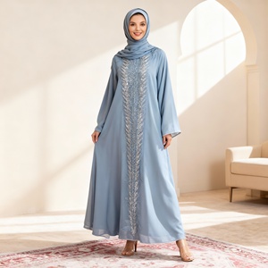 Handwork Embroidered Sequins Luxury <b>Abaya</b> Dress for Muslim Women Elegant Party Evening Occasion - Product Image 3