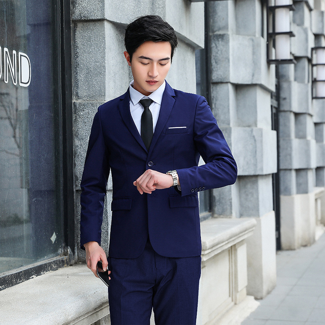 2025 Mens Double Button Business Office Jacket Suit 1058