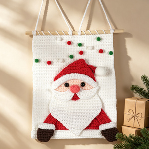 Kit Fai-da-Te <span class=keywords><strong>per</strong></span> Ornamento <span class=keywords><strong>di</strong></span> Babbo <span class=keywords><strong>Natale</strong></span> Fatto a Mano, Set <span class=keywords><strong>di</strong></span> Materiali <span class=keywords><strong>per</strong></span> Lavoro a Maglia, Decorazione Natalizia da Appendere all'Albero - Product Image 5