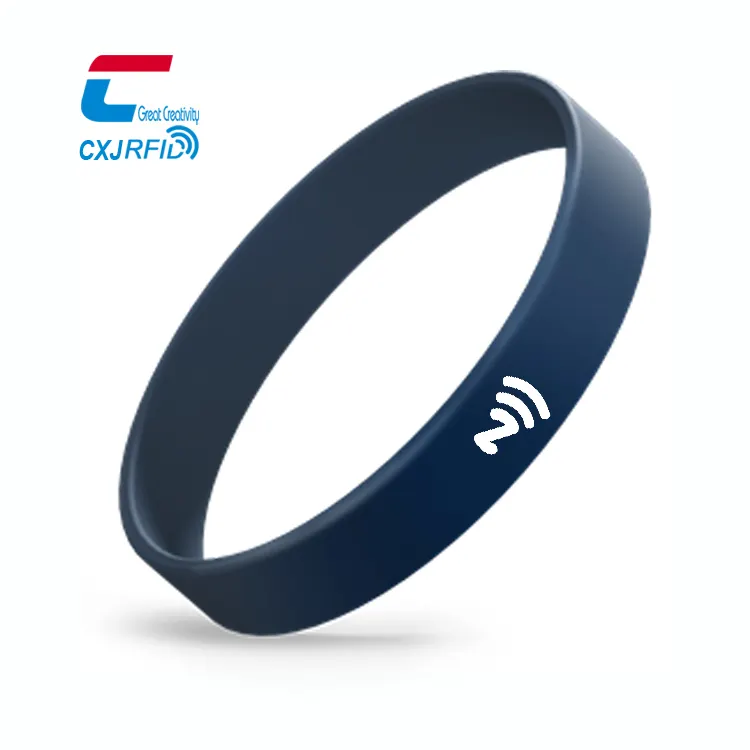 Pulsera ajustable personalizada Simple, 13,56 MHz, NFC, inteligente, RFID, redes sociales