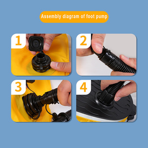 طوف محمول عائم لدعم الحياة نقالة إنقاذ المياه قابل للنفخ للحياة مع نقالة نفخ أوتوماتيكية تعمل بدواسة - Product Image 5