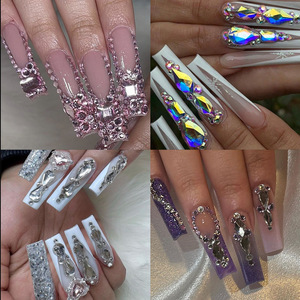 Set di 12 Griglie di Strass <span class=keywords><strong>per</strong></span> <span class=keywords><strong>Unghie</strong></span> a Fondo Piatto, Forme Speciali, Gemelli di Vetro Misti Rotondi, Accessori <span class=keywords><strong>per</strong></span> <span class=keywords><strong>Unghie</strong></span> - Product Image 2