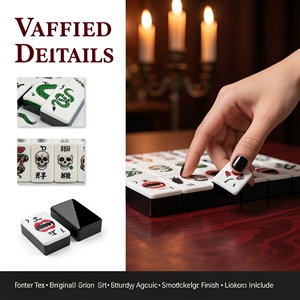 Juego de Mahjong Americano de Lujo <span class=keywords><strong>con</strong></span> Diseño de Colmillos de Vampiro, Alta Calidad, Personalizado ODM para 4 Jugadores, Juego de Regalo, Fabricante, Acrílico, Fichas Mezcladas a Mano - Product Image 6
