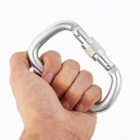 Fournisseurs de la branche : Boucle de sécurité principale en acier 020 argentée, personnalisable, pour alpinisme, camping en extérieur et escalade