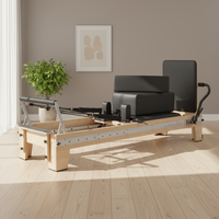 MJD-W46 Machine de Pilates pliable réglable en bois d'érable durable, emballage en boîte en bois, équipement de fitness pour la maison et le studio