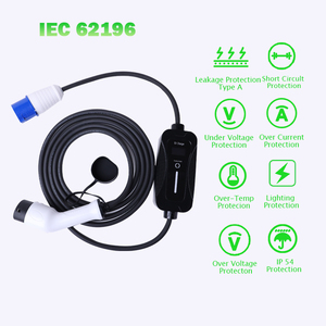 Nivel 2-<span class=keywords><strong>cargador</strong></span> portátil para coche eléctrico, dispositivo de carga de 250 <span class=keywords><strong>voltios</strong></span> y 16 Amp, con Tipo 2 GBT tipo 1 - Product Image 2