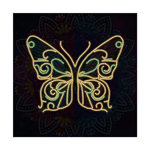 Phát sáng trong đêm kim cương khảm đầy màu sắc bướm DIY 5D kim cương nghệ thuật vẽ tranh Kit cho người lớn phát hành căng thẳng - Product Image 5