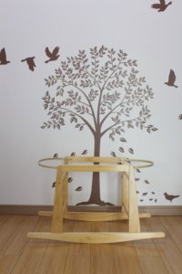 Cesta Moisés Moderna de Madera de Pino Orgánica con Marco de Cuna Natural para Dormitorio y Baño - Product Image 2