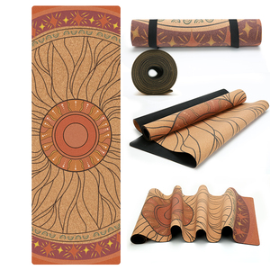 Antideslizante de 5mm para yoga caliente y ejercicio en casa Esterilla de Yoga de corcho Premium Logotipo personalizado Esterilla de yoga Corcho orgánico no tóxico - Product Image 2