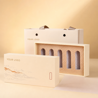 Boîte cadeau écologique pour petits flacons avec sac fourre-tout, logo personnalisé, emballage minimaliste crème pour vernis à ongles et parfum, OEM ODM