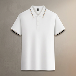 Chemise de golf pour homme, marque de luxe, taille 3XL, manches courtes, couleur unie, col rabattu, boutons, décontractée, 100% coton, vente chaude - Product Image 2