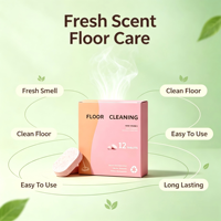 Feuille de nettoyage concentrée soluble dans l'eau, sans plastique, à base de plantes, pour cuisine, salle de bain, surfaces multiples, nettoyage des sols domestiques