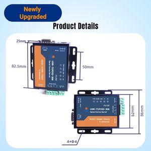 Konverter Serial ke Ethernet RS232 RS485 RS422 Port Serial ke RJ45 Berkinerja Tinggi Harga Terjangkau Modbus <span class=keywords><strong>IOT</strong></span> Gateway USR-TCP232-306 - Product Image 2