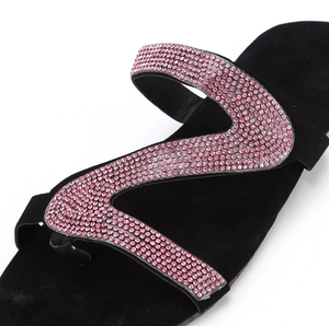 Scarpe Casual da <span class=keywords><strong>donna</strong></span> con strass scarpe da spiaggia basse casual infradito di <span class=keywords><strong>grandi</strong></span> dimensioni per <span class=keywords><strong>donna</strong></span> <span class=keywords><strong>taglie</strong></span> forti <span class=keywords><strong>sandali</strong></span> da <span class=keywords><strong>donna</strong></span> - Product Image 5