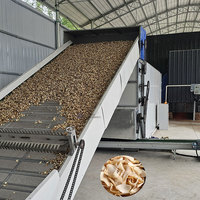 Grote capaciteit kruiden- en bloemen droogmachine met gaasband, voor het reinigen, blancheren en drogen van lelies.