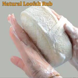 Sponge <b>Loofah</b> Bath Scrub Bath Scrub Natural <b>Loofah</b> Thick Scrub Bath Towel <b>Loofah</b> Flesh Cleaning Cloth <b>Back</b> <b>Scrubbing</b> Foaming - Product Image 1