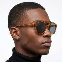 Lunettes de soleil de pilote rondes surdimensionnées vintage de luxe, rétro, à double pont, en acétate écaille de tortue
