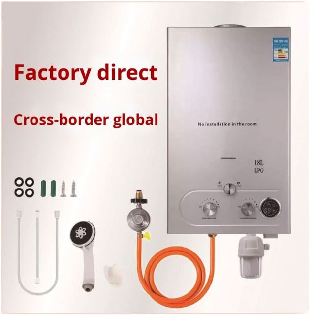 Propane Natural Gas Tankless Hot Water Heater Stainless Steel Flue Type Wall-mounted Automatic Ignition Outdoor Household Use