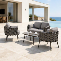 Ensemble de meubles d'extérieur Audu Modern Flat Pack avec assise confortable en osier et rotin pour hôtel et cour