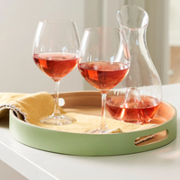 Plateau de service décoratif de luxe durable en bambou tissé à la main, OEM ODM, vente en gros, plateau de service alimentaire personnalisé