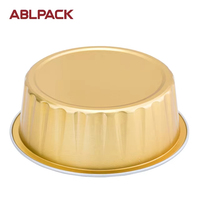 Gobelet alimentaire jetable en aluminium doré à paroi lisse de 100 ml pour chiens et chats, scellable à chaud
