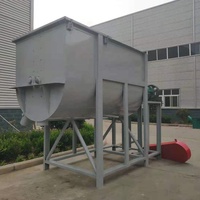 Mélangeur à ruban horizontal en forme de U pour sciure de bois, haute efficacité, pour culture de champignons, 500 kg, 1 tonne, 2 tonnes, mélangeur à ciment 2000 L