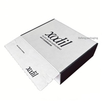 Boîte en carton ondulé personnalisée, imprimée, écologique, en matériaux recyclés, avec fermeture éclair mate et bande de déchirement, sans ruban adhésif, pliable, pour cosmétiques