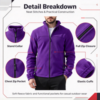 Veste polaire zippée moderne pour homme, séchage rapide, respirante, idéale pour le quotidien, la randonnée et les activités de plein air