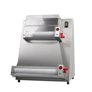 Koki prosentials komersial DR-2V 12 "Pizza/roti/Fondant/ Pastry /Croissant adonan Sheeter Roller peralatan membuat kue mesin