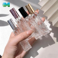 Botella de Vidrio de Alta Calidad, Portátil, con Boquilla Única, 12 ml, Flacon de Parfum Recargable, Atomizador Fino, Botella de Perfume Vacía de Vidrio